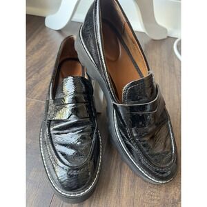 Blk Franco Sarto Women's Balin Lug Sole Chunky Loafers Size 9M